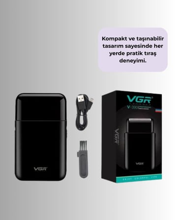 Taşınabilir Mini Elektrikli Tıraş Makinesi | Sessiz ve Güçlü Motor