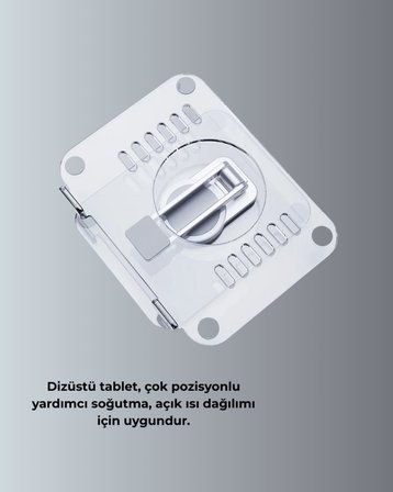 Ayarlanabilir Şeffaf Tablet Standı Kaymaz Silikon Tabanlı