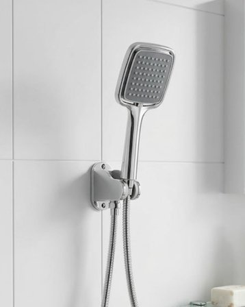 Siyah Duş Seti El Duşu Başlığı Spiral Hortum ve Duvar Askısı Banyo Duş Seti