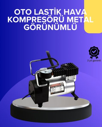 Metal Gövdeli Oto Lastik Hava Kompresörü 12V 140 Psi Hızlı Şişirme