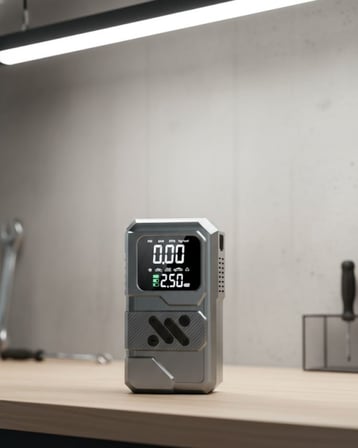 Taşınabilir Araç Akü Takviye ve Hava Kompresörü Powerbank Özellikli