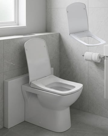 Kare Slim Klozet Kapağı Sessiz Kapanma Dayanıklı Tasarım