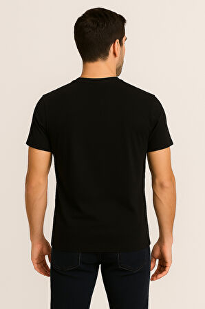 TREND KAPINDA LACOSTE BİSİKLET YAKA T-SHİRT SİYAH