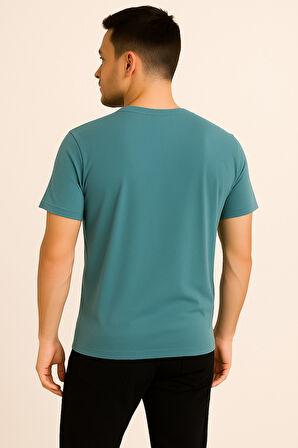 TREND KAPINDA THE NORTH FACE PAMUK PENYE BİSİKLET YAKA T-SHİRT ÇAĞLA YEŞİLİ