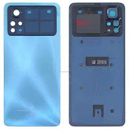 Xiaomi POCO X4 PRO - 5G- Arka Kapak Batarya Kapağı - CAM -MAVİ