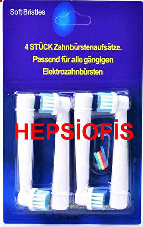 GJOB Yedek Diş Fırçası Başlığı Şarjlı Diş Fırçası Başlığı Oral-B Uyumlu 4LÜ
