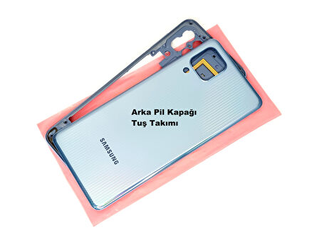 Samsung Galaxy M32 KASA Arka Pil Batarya Kapağı Mavi