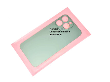 iPhone 13 PRO Arka Pil Batarya Kapağı (CAM) Yeşil