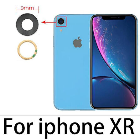 iPhone XR Arka Kamera Camı Lens Yapışkanlı
