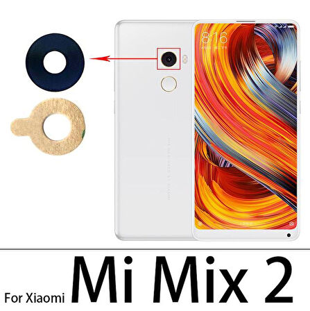 Xiaomi Mİ MİX 2 Arka Kamera Camı Lens Yapışkanlı