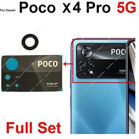 Xiaomi POCOPHONE X4 PRO Arka Kamera Camı Lens Yapışkanlı