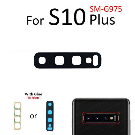 Samsung Galaxy S10 PLUS Arka Kamera Camı Lens Yapışkanlı