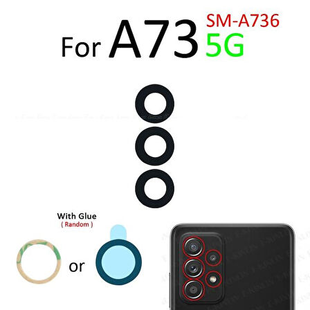 Samsung Galaxy A73 (4G) Arka Kamera Camı Lens Yapışkanlı