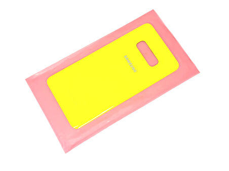 Samsung Galaxy S10 E Arka Pil Batarya Kapağı (CAM+B-7000) SARI