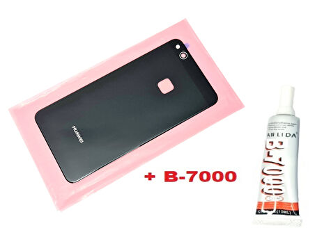 Tkgz Huawei Uyumlu P10 Lite Arka Pil Batarya Kapağı (CAM+B-7000) SİYAH