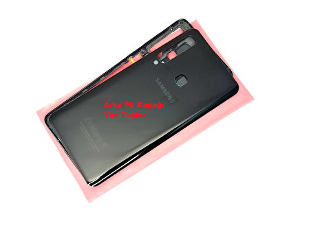 Samsung Galaxy A9 A920 2018 FULL ORJ KASA Arka Pil Batarya Kapağı (TAMİR SETİ) SİYAH