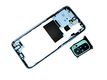 Xiaomi Redmi NOTE 10S (4G) KASA Arka Pil Batarya Kapağı (TAMİR SETİ) MAVİ