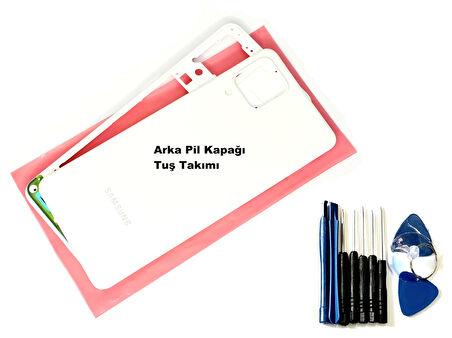 Samsung Galaxy A22 A225 4G KASA Aka Pil Batarya Kapağı (TAMİR SETİ) BEYAZ