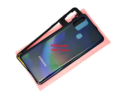 Samsung Galaxy A31 A315 KASA Arka Pil Batarya Kapağı (TAMİR SETİ) SİYAH