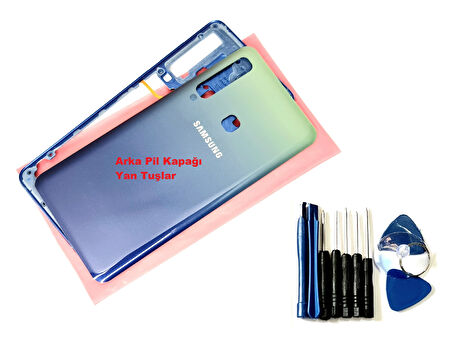 Samsung Galaxy A9 A920 2018 KASA Arka Pil Batarya Kapağı (TAMİR SETİ) MAVİ