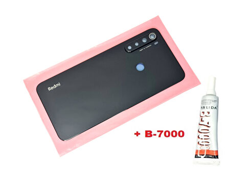 Xiaomi Redmi NOTE 8 Arka Kapak Batarya Kapağı (LENSLİ CAM) (B-7000) SİYAH