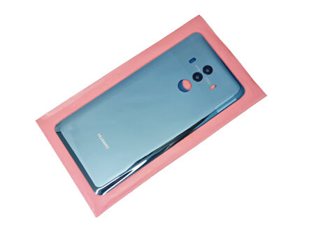 Tkgz Huawei Uyumlu MATE 10 Pro Arka Pil Batarya Kapağı (CAM Kamera lensi) MAVİ