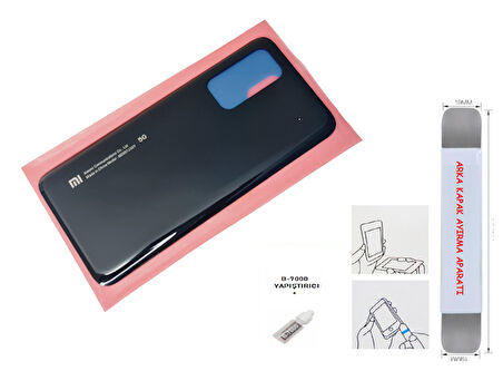 Xiaomi Mi 10 T Arka Kapak CAM SİYAH + B-7000 - SÖKME APARATI
