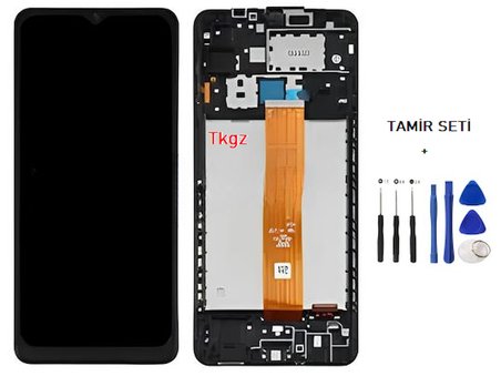 Tkgz - Samsung Galaxy A12 - SM-A125 Lcd Ekran Dokunmatik   - A - Kalite ÇITALI + TAMİR SETİ
