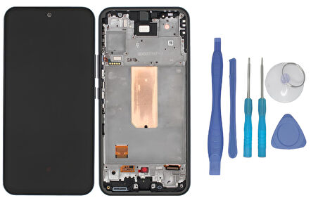 Tkgz - Samsung Galaxy A54 5G SM-A546 Lcd Ekran Dokunmatik -A- Kalite SİYAH ÇITALI + TAMİR SETİ