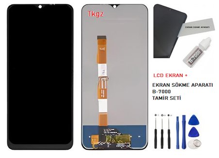 Tkgz - Vivo Y21S Lcd Ekran Dokunmatik -A- Kalite + B-7000 + TAMİR SETİ