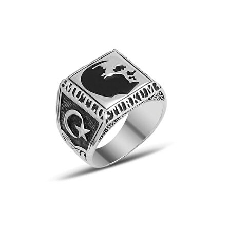 Atatürk Silüeti 925 Ayar Gümüş Yüzük