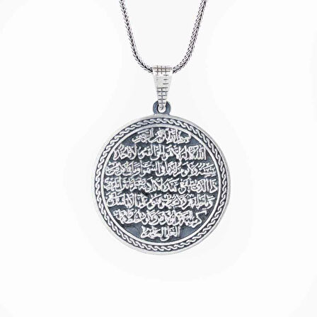 Ayetel Kursi Erkek Gümüş Kolye