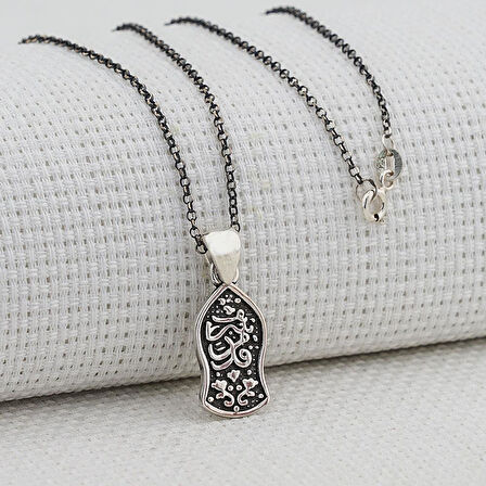 Nalı Şerif 925 Ayar Gümüş Kadın Kolye