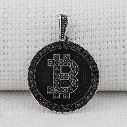 Bitcoin 925 Ayar Gümüş Kolye Ucu