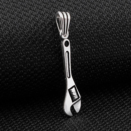 İngiliz Tamir Anahtarı Tasarımlı 925 Ayar Gümüş Kolye Ucu