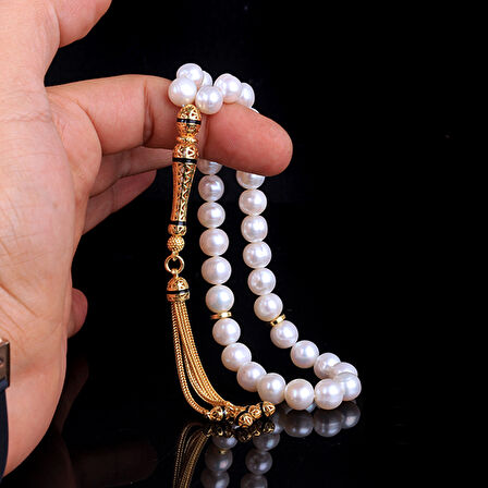 ALTIN KAPLAMA ZİRKON TAŞI GÜMÜŞ SET İNCİ TAŞI TESBİH