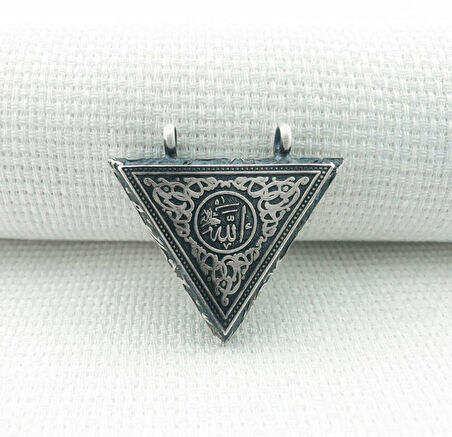 925 Ayar Allah Yazılı Cevşen Muska Kolye Ucu