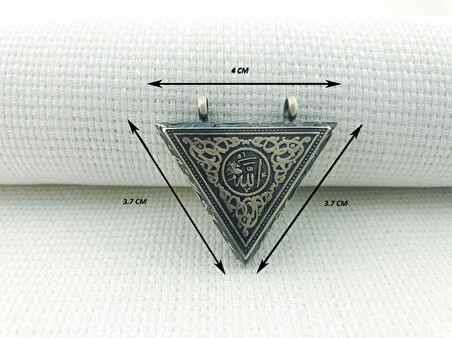 925 Ayar Allah Yazılı Cevşen Muska Kolye Ucu