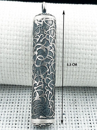 Silindir 925 Ayar Cevşen Muska Kabı Kolye