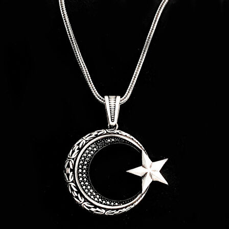 925 Ayar Gümüş Ayyıldız Kolye