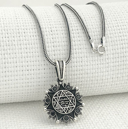 925 Ayar Gümüş Mührü Süleyman Kolye