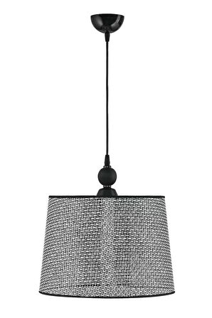 TEKLİ MİMBRE SARKIT AVİZE SİYAH