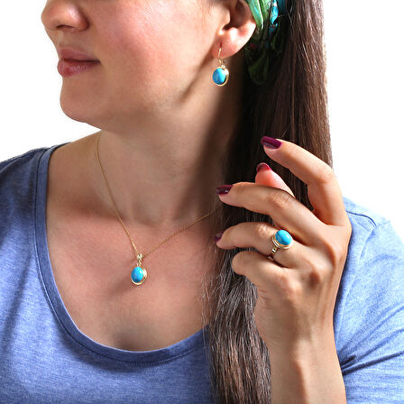 Firuze Taşlı Altın Üçlü Nostalji Takım (TKM0029)