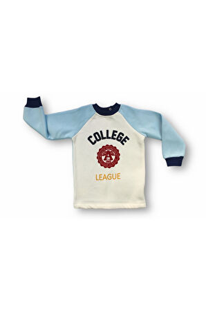 %100 Pamuklu Erkek Bebek / Çocuk 2'li Takım - Mavi Alt Üst Takım