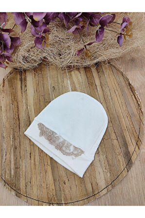 %100 Pamuklu Kız Bebek / Çocuk 3'lü Takım - Sincap Nakışlı & Şapkalı Takım