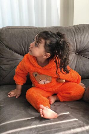 Welsoft Peluş Unisex Kışlık Bebek Takımları Çocuk Giyim Bebek Kıyafeti Çocuk Kostümü welsoft takım