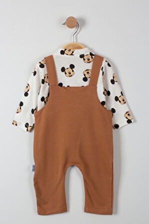 Mickey Mouse Baskılı Çıtçıtlı Erkek Bebek Tulum