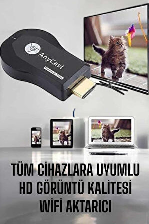 M9 Plus Kablosuz Görüntü+Ses Aktarıcı HDMI TV