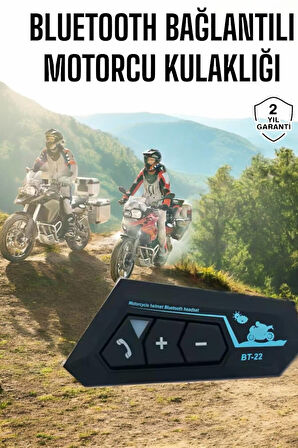 İnterkom Intercom Kask Kulaklık Bt22 Bluetooth Motosiklet Kulaklık 5.0 Bluetooth