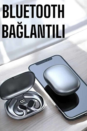 Bluetooth Kulaklık Oyuncu Kulaklığı Küpe Görünümlü Dijital Göstergeli